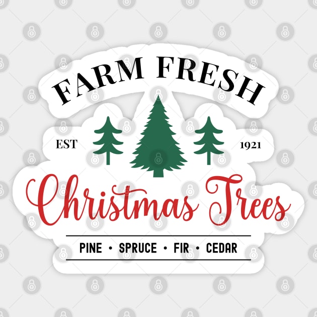 Farm Fresh Christmas tree Sticker by MZeeDesigns